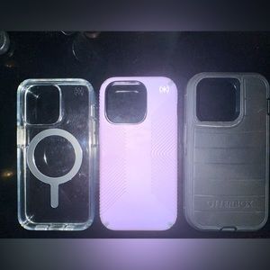 iPhone 14 Pro cases - used but good condition.